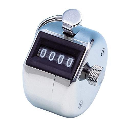 Tally Counter, Professional Grade Stainless Steel H-102 Clicker Counter -  Japanese Made 4-Digit Handheld Counter Clicker, Lap Counter, Pitch Counter  - Imported Products from USA - iBhejo