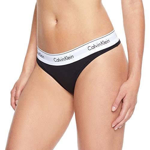Calvin Klein Women'S Modern Cotton Stretch Thong Panties, Black