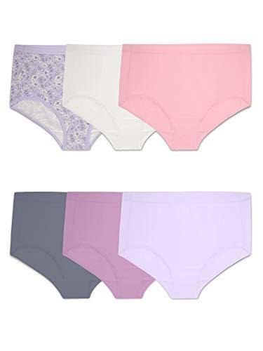 Fruit Of The Loom Womens Microfiber Panties (Regular & Plus Size) Underwear,  Plus Size Brief - 6 Pack - Assorted, 12 Us - Imported Products from USA -  iBhejo